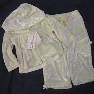 3m/6m baby girl velour cargo set MARIELLA BURANI